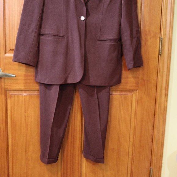 VESTIMENTA SPA Vintage Brown Wool Silk Pant Suit Italy Blazer & Pants 12 - Picture 2 of 16
